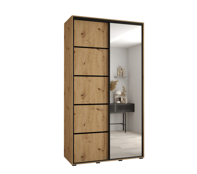 Szafa przesuwna 60 Cannes 5 130 artisan+artisan+czarny 760146