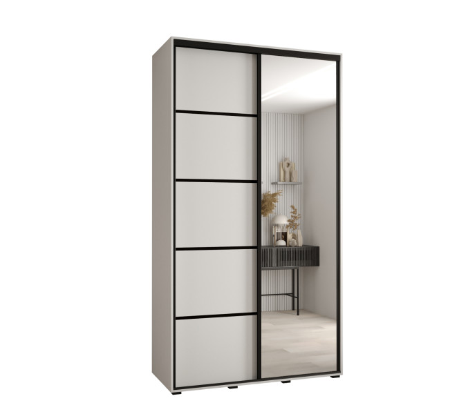 Szafa przesuwna 60 Cannes 5 130 biały+biały+czarny 759945