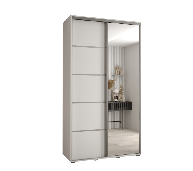 Szafa przesuwna 60 Cannes 5 130 biały+biały+srebrny 760126