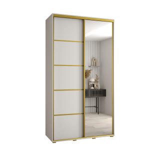 Szafa przesuwna 60 Cannes 5 130 biały+biały+złoty 760176 Szafa przesuwna 60 Cannes 5 130 biały+biały+złoty 760176