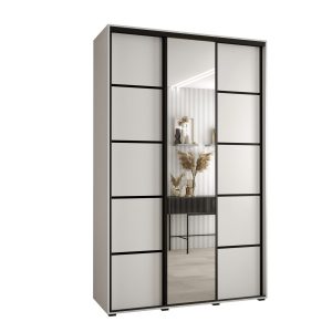 Szafa przesuwna 60 Cannes 5 150 biały+biały+czarny 760140 Szafa przesuwna 60 Cannes 5 150 biały+biały+czarny 760140