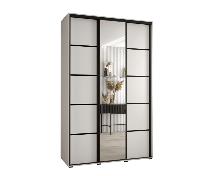 Szafa przesuwna 60 Cannes 5 150 biały+biały+czarny 760140