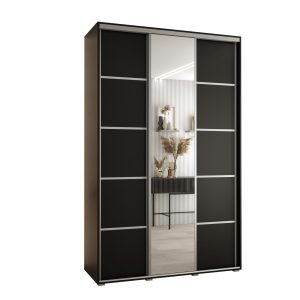 Szafa przesuwna 60 Cannes 5 150 czarny+czarny+srebrny 760162 Szafa przesuwna 60 Cannes 5 150 czarny+czarny+srebrny 760162