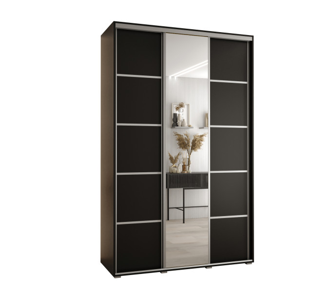 Szafa przesuwna 60 Cannes 5 150 czarny+czarny+srebrny 760162