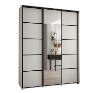 Szafa przesuwna 60 Cannes 5 170 biały+biały+czarny 760203 Szafa przesuwna 60 Cannes 5 170 biały+biały+czarny 760203