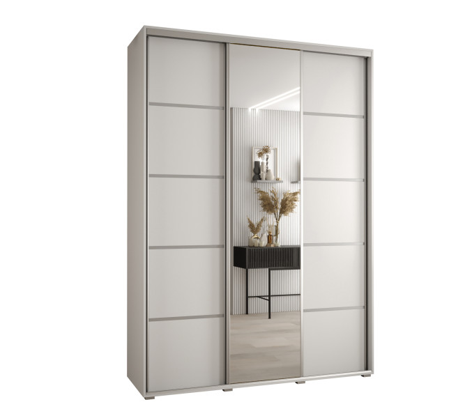 Szafa przesuwna 60 Cannes 5 170 biały+biały+srebrny 760043