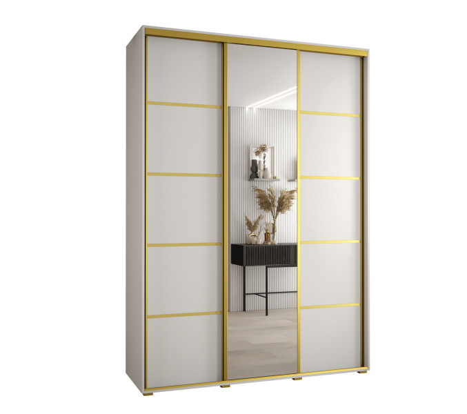 Szafa przesuwna 60 Cannes 5 170 biały+biały+złoty 759948
