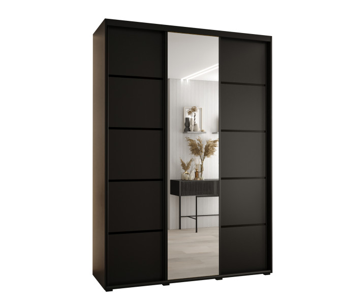 Szafa przesuwna 60 Cannes 5 180 czarny+czarny+czarny 760063