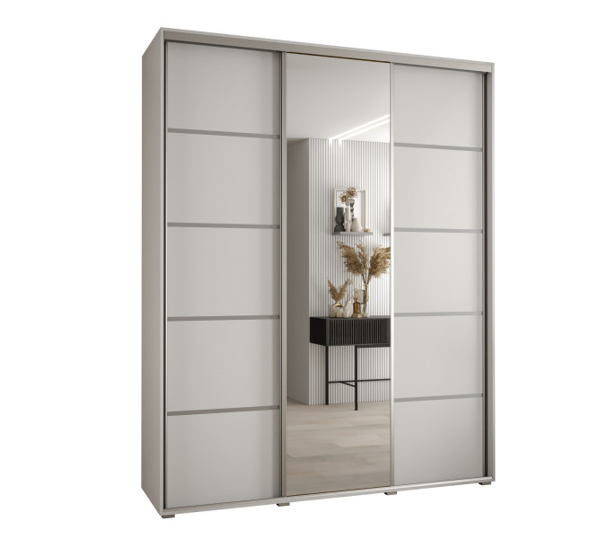 Szafa przesuwna 60 Cannes 5 200 biały+biały+srebrny 759967