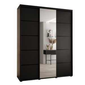 Szafa przesuwna 60 Cannes 5 200 czarny+czarny+czarny 760020 Szafa przesuwna 60 Cannes 5 200 czarny+czarny+czarny 760020