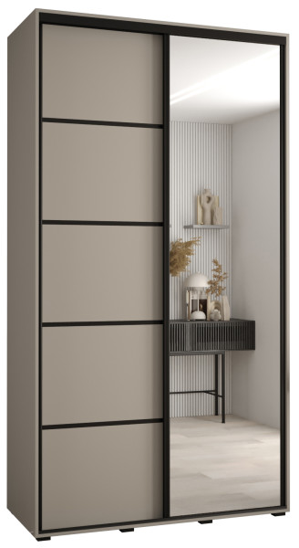Szafa przesuwna 60 wysoka Dakota 5 140 kaszmir+kaszmir+czarn 182017