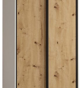 Szafa przesuwna 60 wysoka Davos 1 100 biały+artisan+czarny 123899 Szafa przesuwna 60 wysoka Davos 1 100 biały+artisan+czarny 123899