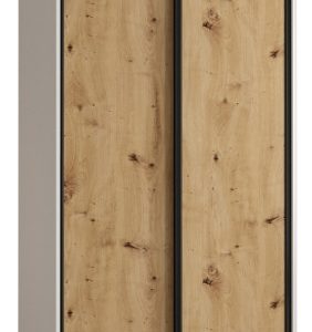 Szafa przesuwna 60 wysoka Davos 1 110 biały+artisan+czarny 123775 Szafa przesuwna 60 wysoka Davos 1 110 biały+artisan+czarny 123775