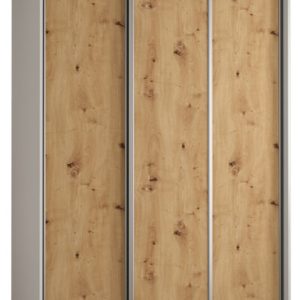 Szafa przesuwna 60 wysoka Davos 1 150 biały+artisan+srebrny 126946 Szafa przesuwna 60 wysoka Davos 1 150 biały+artisan+srebrny 126946