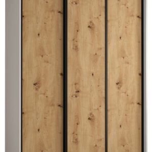 Szafa przesuwna 60 wysoka Davos 1 160 biały+artisan+czarny 127361 Szafa przesuwna 60 wysoka Davos 1 160 biały+artisan+czarny 127361