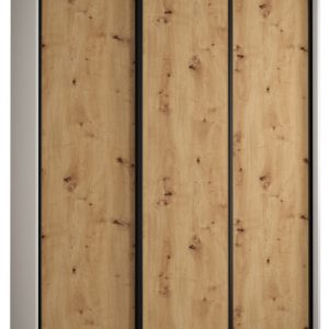 Szafa przesuwna 60 wysoka Davos 1 170 biały+artisan+czarny 129640 Szafa przesuwna 60 wysoka Davos 1 170 biały+artisan+czarny 129640