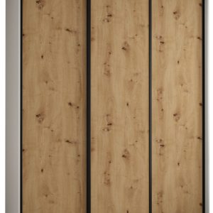 Szafa przesuwna 60 wysoka Davos 1 190 biały+artisan+czarny 141503