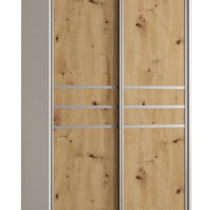 Szafa przesuwna 60 wysoka Davos 10 100 biały+artisan+srebrny 156323 Szafa przesuwna 60 wysoka Davos 10 100 biały+artisan+srebrny 156323