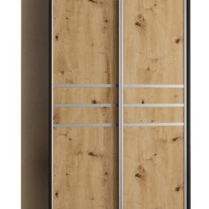 Szafa przesuwna 60 wysoka Davos 10 100 czarny+artisan+srebrn 156320 Szafa przesuwna 60 wysoka Davos 10 100 czarny+artisan+srebrn 156320