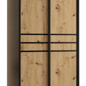Szafa przesuwna 60 wysoka Davos 10 110 czarny+artisan+czarny 156377 Szafa przesuwna 60 wysoka Davos 10 110 czarny+artisan+czarny 156377