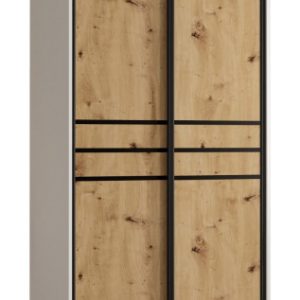 Szafa przesuwna 60 wysoka Davos 10 120 biały+artisan+czarny 156451 Szafa przesuwna 60 wysoka Davos 10 120 biały+artisan+czarny 156451