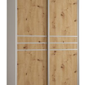 Szafa przesuwna 60 wysoka Davos 10 130 biały+artisan+srebrny 156554 Szafa przesuwna 60 wysoka Davos 10 130 biały+artisan+srebrny 156554