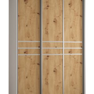 Szafa przesuwna 60 wysoka Davos 10 150 biały+artisan+srebrny 160071 Szafa przesuwna 60 wysoka Davos 10 150 biały+artisan+srebrny 160071