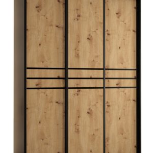 Szafa przesuwna 60 wysoka Davos 10 170 czarny+artisan+czarny 159666
