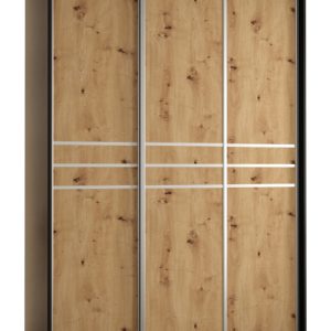 Szafa przesuwna 60 wysoka Davos 10 170 czarny+artisan+srebrn 159765