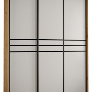 Szafa przesuwna 60 wysoka Davos 10 190 artisan+biały+czarny 160095