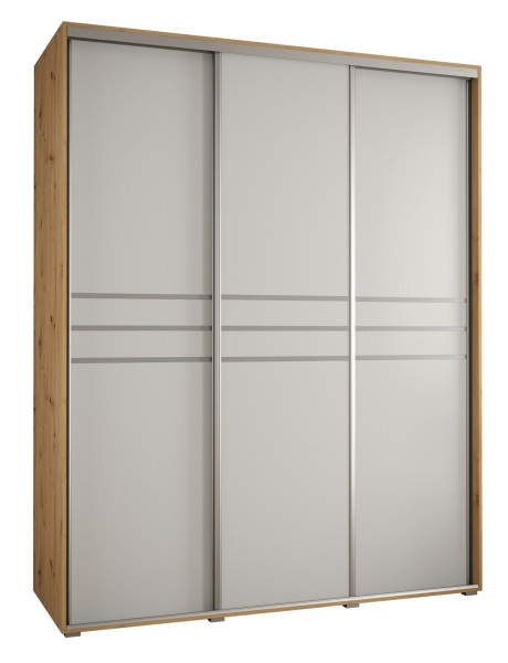 Szafa przesuwna 60 wysoka Davos 10 200 artisan+biały+srebrny 159955