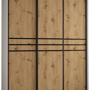 Szafa przesuwna 60 wysoka Davos 10 200 biały+artisan+czarny 160100 Szafa przesuwna 60 wysoka Davos 10 200 biały+artisan+czarny 160100