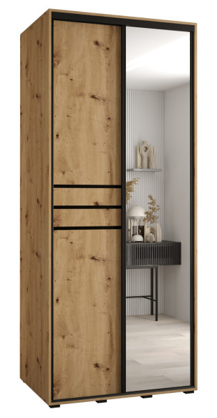 Szafa przesuwna 60 wysoka Davos 11 100 artisan+artisan+czarn 156256
