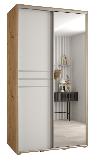 Szafa przesuwna 60 wysoka Davos 11 130 artisan+biały+srebrny 159586