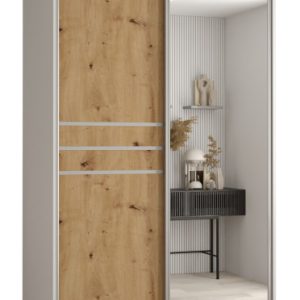 Szafa przesuwna 60 wysoka Davos 11 130 biały+artisan+srebrny 159537 Szafa przesuwna 60 wysoka Davos 11 130 biały+artisan+srebrny 159537