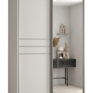 Szafa przesuwna 60 wysoka Davos 11 130 biały+biały+srebrny 159564 Szafa przesuwna 60 wysoka Davos 11 130 biały+biały+srebrny 159564