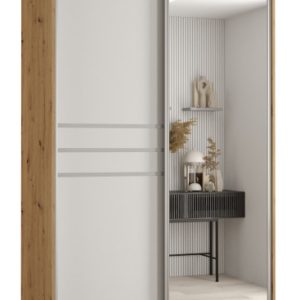 Szafa przesuwna 60 wysoka Davos 11 140 artisan+biały+srebrny 159535