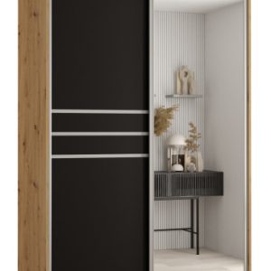 Szafa przesuwna 60 wysoka Davos 11 140 artisan+czarny+srebrn 159541