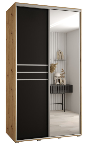 Szafa przesuwna 60 wysoka Davos 11 140 artisan+czarny+srebrn 159541