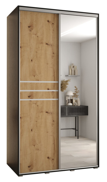 Szafa przesuwna 60 wysoka Davos 11 140 czarny+artisan+srebrn 159580
