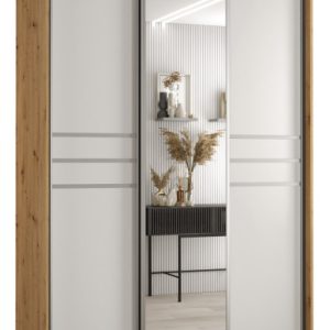 Szafa przesuwna 60 wysoka Davos 11 150 artisan+biały+srebrny 159793 Szafa przesuwna 60 wysoka Davos 11 150 artisan+biały+srebrny 159793