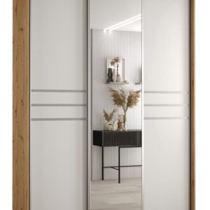 Szafa przesuwna 60 wysoka Davos 11 170 artisan+biały+srebrny 159587 Szafa przesuwna 60 wysoka Davos 11 170 artisan+biały+srebrny 159587