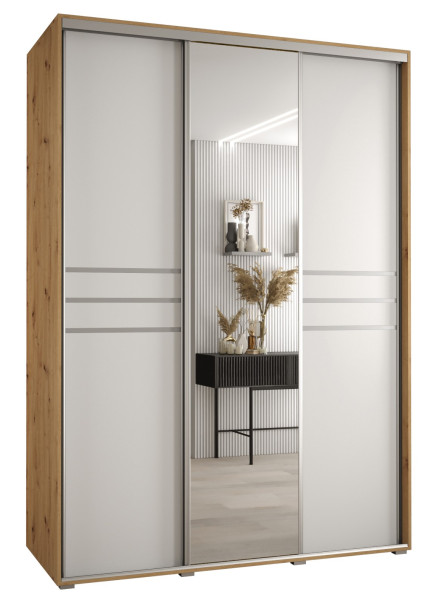 Szafa przesuwna 60 wysoka Davos 11 170 artisan+biały+srebrny 159587