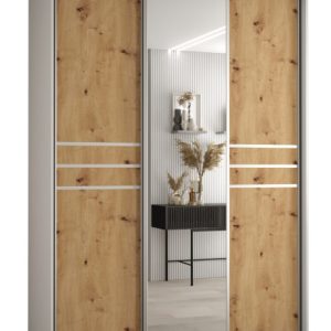 Szafa przesuwna 60 wysoka Davos 11 170 biały+artisan+srebrny 159590 Szafa przesuwna 60 wysoka Davos 11 170 biały+artisan+srebrny 159590