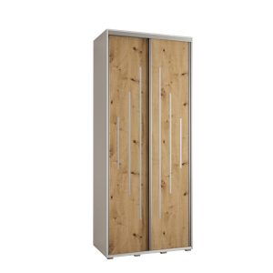 Szafa przesuwna 60 wysoka DAVOS 12 100 biały+artisan+srebrny 760773