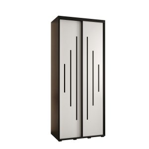 Szafa przesuwna 60 wysoka DAVOS 12 100 czarny+biały+czarny 761796 Szafa przesuwna 60 wysoka DAVOS 12 100 czarny+biały+czarny 761796