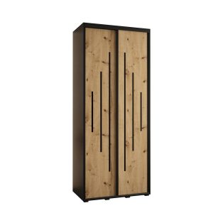 Szafa przesuwna 60 wysoka DAVOS 12 120 czarny+artisan+czarny 760891 Szafa przesuwna 60 wysoka DAVOS 12 120 czarny+artisan+czarny 760891