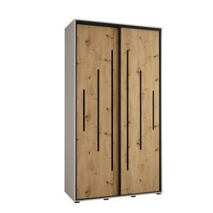 Szafa przesuwna 60 wysoka DAVOS 12 130 biały+artisan+czarny 761306 Szafa przesuwna 60 wysoka DAVOS 12 130 biały+artisan+czarny 761306