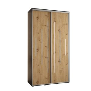 Szafa przesuwna 60 wysoka DAVOS 12 130 czarny+artisan+srebrny 760778 Szafa przesuwna 60 wysoka DAVOS 12 130 czarny+artisan+srebrny 760778