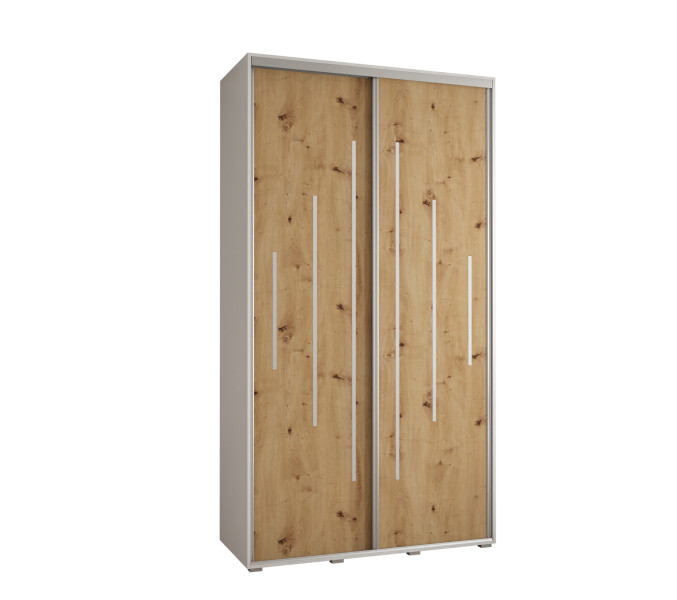 Szafa przesuwna 60 wysoka DAVOS 12 140 biały+artisan+srebrny 761275